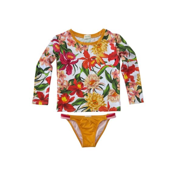 PACIFIC RAINBOW - SWIMMING SET - FLORAL - 5Y - NEW NO TAG - Picture 1 of 4